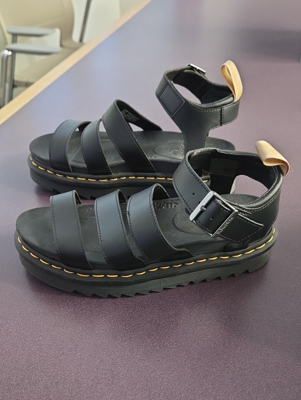 Dr. Martens Women's Black Blaire Platform Sandals Size 8 - Picture 3 of 10